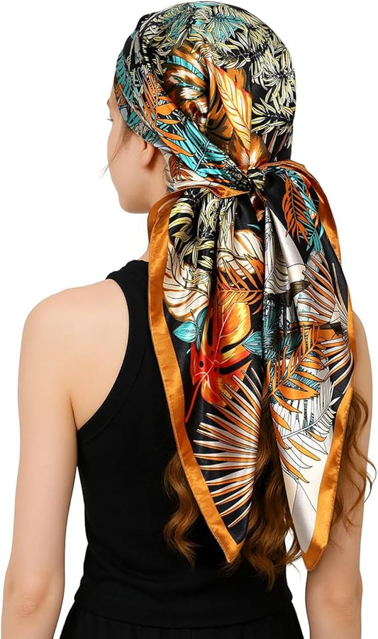 Tropical - style Printed Large Square Scarf: 70cm Oversized, Deduce Diverse Fashion Charm