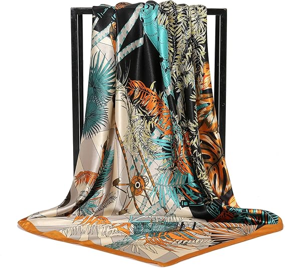 Tropical - style Printed Large Square Scarf: 70cm Oversized, Deduce Diverse Fashion Charm