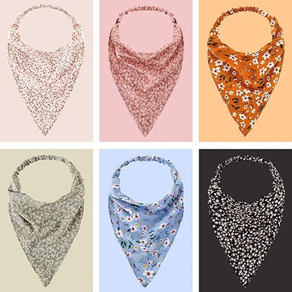 6 - Piece Floral Elastic Headband - style Headscarves: Colorful Patterns, Comfortable Fixing, Create Sweet Daily Looks