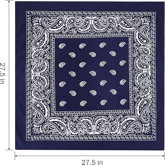 4 - Piece  Pattern Cotton Bandana Set: Classic Color Matching, Suitable for Multiple Scenarios