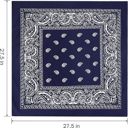 4 - Piece  Pattern Cotton Bandana Set: Classic Color Matching, Suitable for Multiple Scenarios