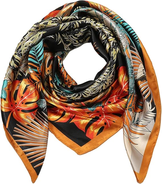 Tropical - style Printed Large Square Scarf: 70cm Oversized, Deduce Diverse Fashion Charm