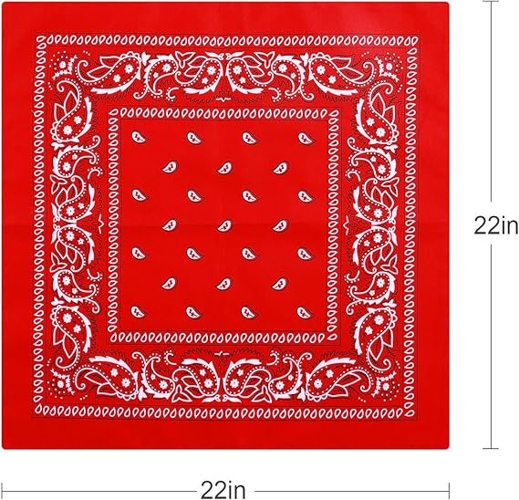 16 - Piece Colorful  Print Bandana Set: Stylish and Versatile, Unlock Multiple Wearing Styles