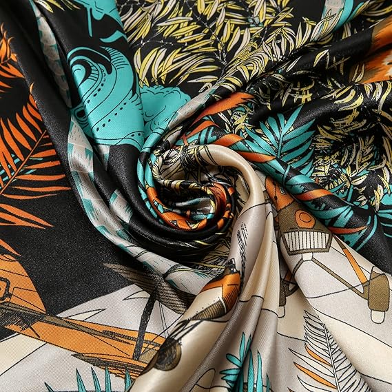 Tropical - style Printed Large Square Scarf: 70cm Oversized, Deduce Diverse Fashion Charm