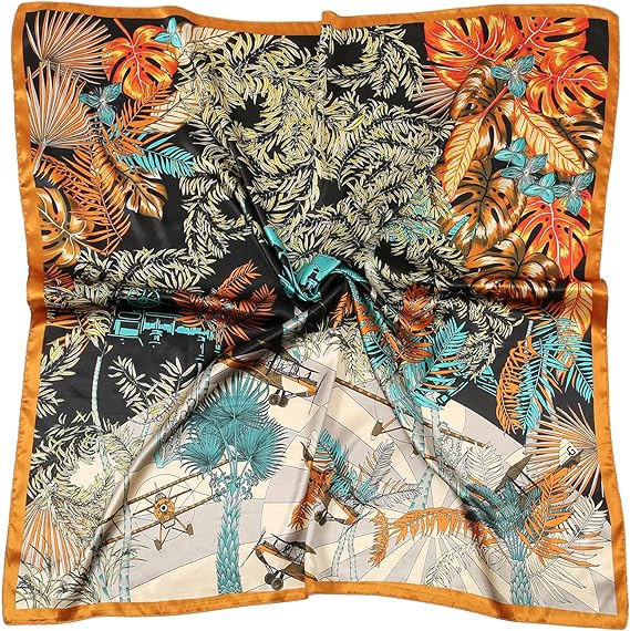 Tropical - style Printed Large Square Scarf: 70cm Oversized, Deduce Diverse Fashion Charm